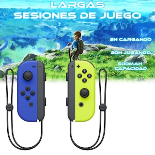 Foto 2 | Set De Control Joystick Inalámbrico Para N-switch Joy-con Verde-azul+cordón Para La Muñeca