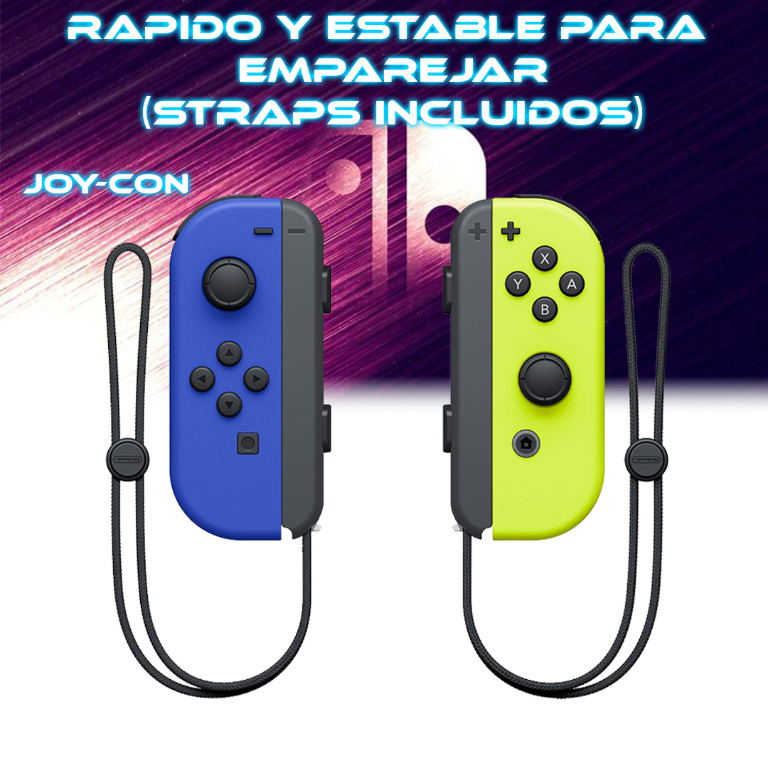 Foto 3 | Set De Control Joystick Inalámbrico Para N-switch Joy-con Verde-azul+cordón Para La Muñeca