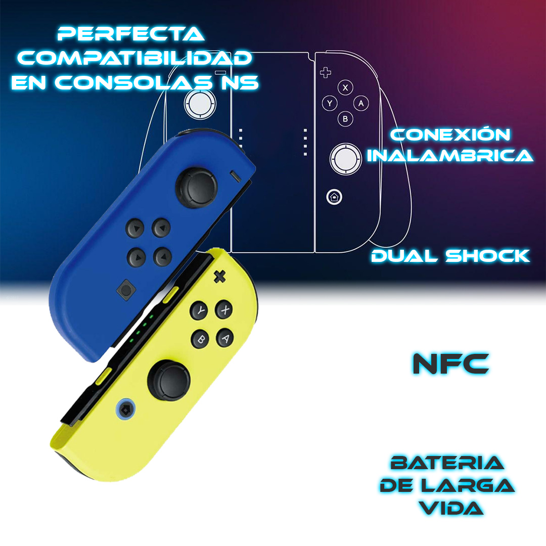 Foto 4 | Set De Control Joystick Inalámbrico Para N-switch Joy-con Verde-azul+cordón Para La Muñeca