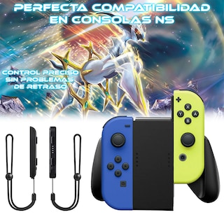 Foto 5 | Set De Control Joystick Inalámbrico Para N-switch Joy-con Verde-azul+cordón Para La Muñeca