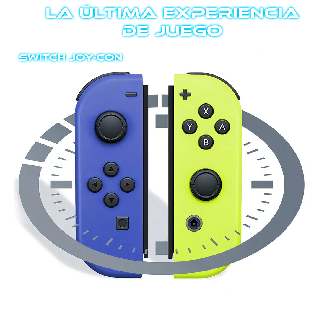 Foto 6 | Set De Control Joystick Inalámbrico Para N-switch Joy-con Verde-azul+cordón Para La Muñeca