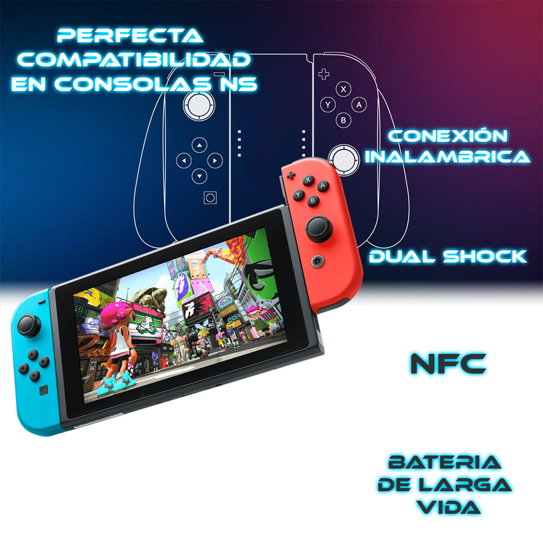 Foto 5 pulgar | Set De Control Joystick Inalámbrico Para N-switch Joy-con Clasico+cordón Para La Muñeca