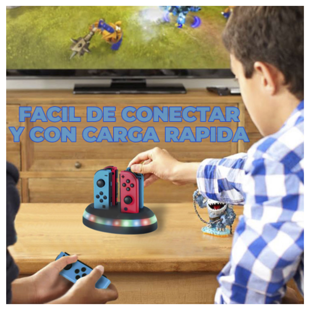 Foto 9 pulgar | Estación de Carga Rápida para Nintendo Switch Joy-Con - Carga 4 Mandos Simultáneamente