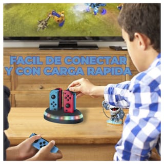 Foto 8 | Estación de Carga Rápida para Nintendo Switch Joy-Con - Carga 4 Mandos Simultáneamente