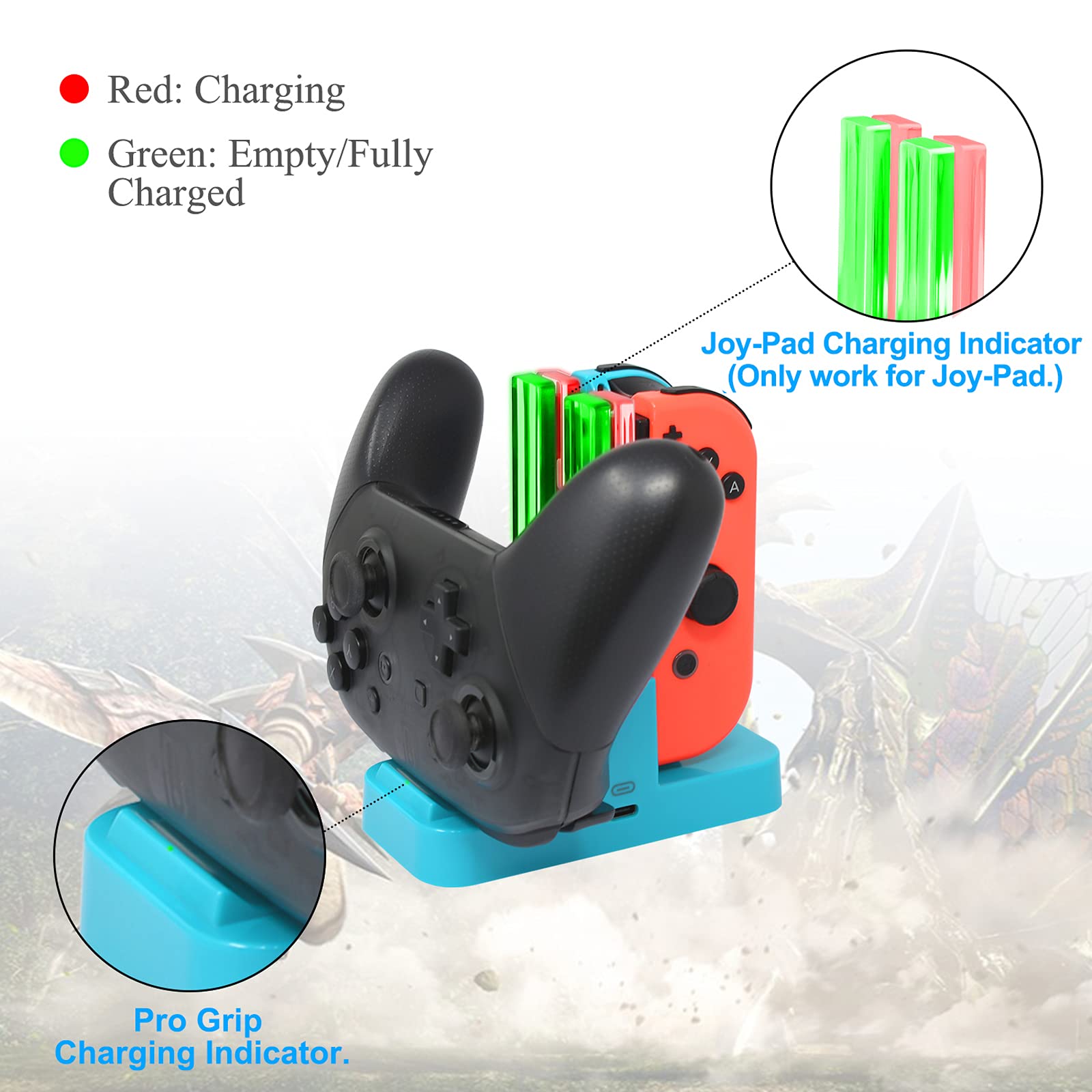 Foto 4 pulgar | Estación De Carga Fastsnail Para Nintendo Switch Y Oled - Venta Internacional.