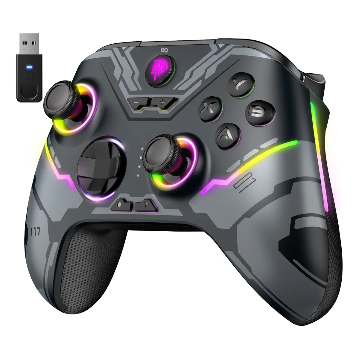 Foto 2 pulgar | Control Bluetooth Para Pc Android  Nintendo Switch Eo Safe Imports Esi-20083 Negro