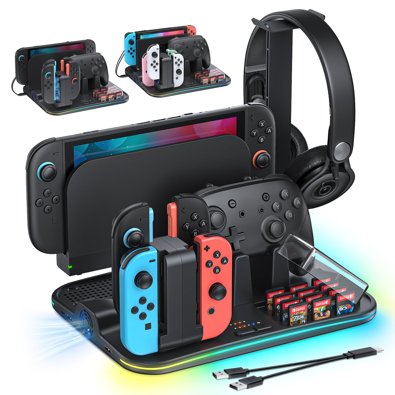 Foto 2 pulgar | [base De Carga] Base De Carga Y Organizador Fastsnail Para Nintendo Switch 2/1/oled - Venta Internacional.