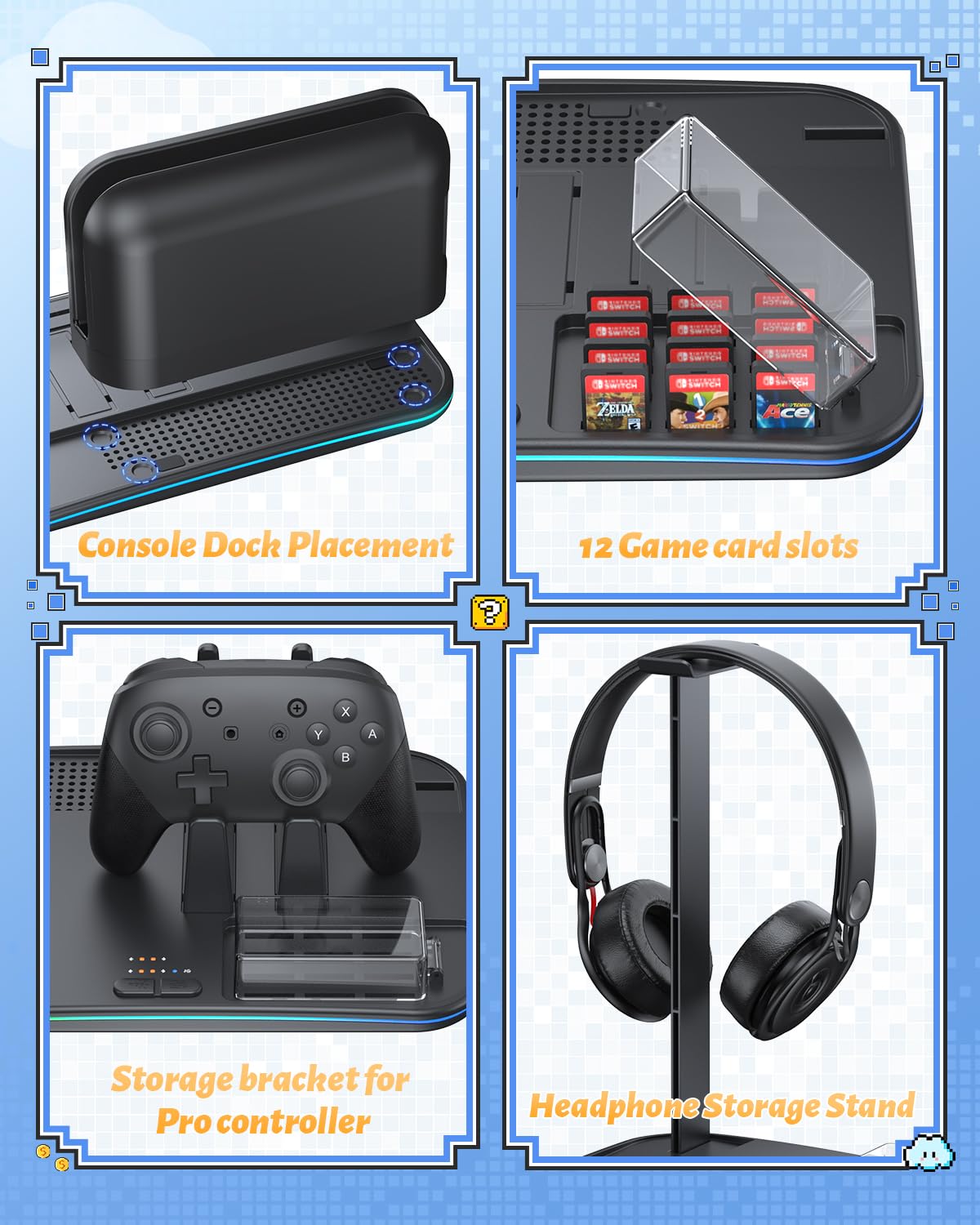 Foto 5 | [base De Carga] Base De Carga Y Organizador Fastsnail Para Nintendo Switch 2/1/oled - Venta Internacional.