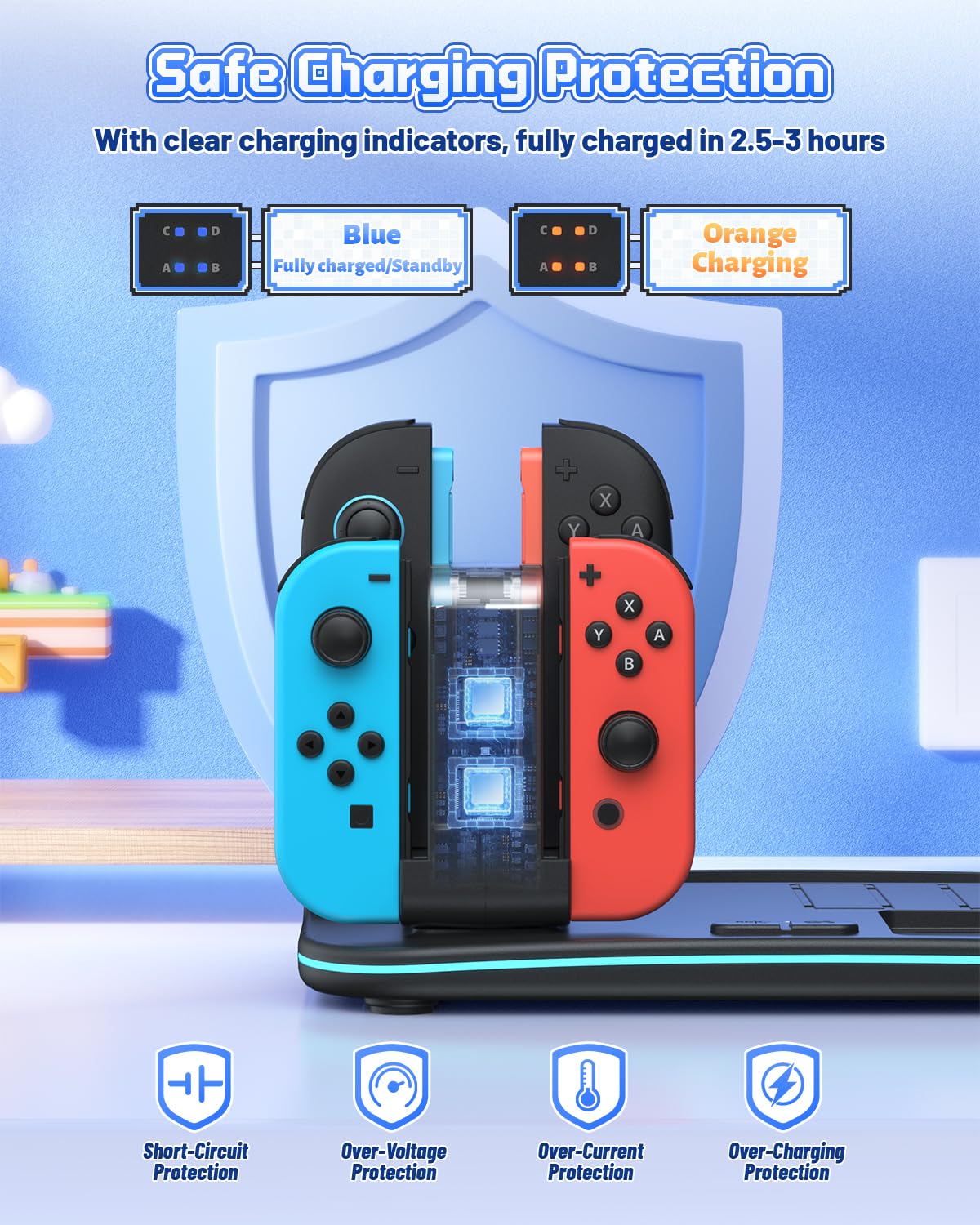 Foto 7 | [base De Carga] Base De Carga Y Organizador Fastsnail Para Nintendo Switch 2/1/oled - Venta Internacional.