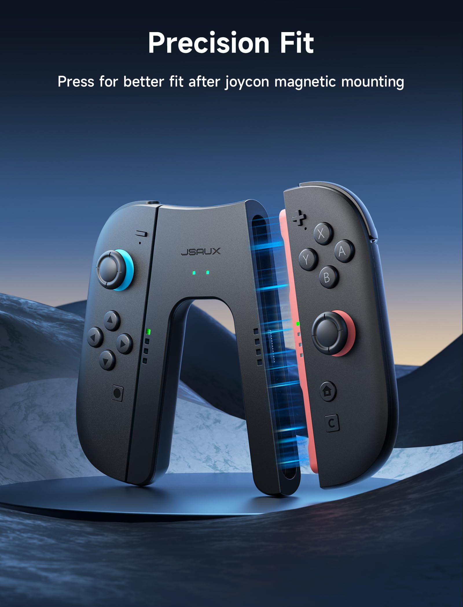 Foto 6 pulgar | Empuñadura De Carga Jsaux Switch 2 Para Nintendo Switch 2 Negra - Venta Internacional.