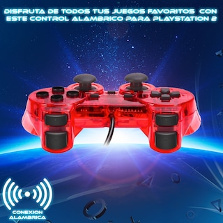 Foto 2 | Control Alámbrico Store Cline Rojo para PlayStation 2