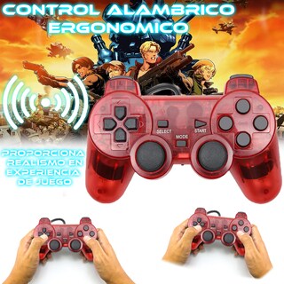 Foto 4 | Control Alámbrico Store Cline Rojo para PlayStation 2