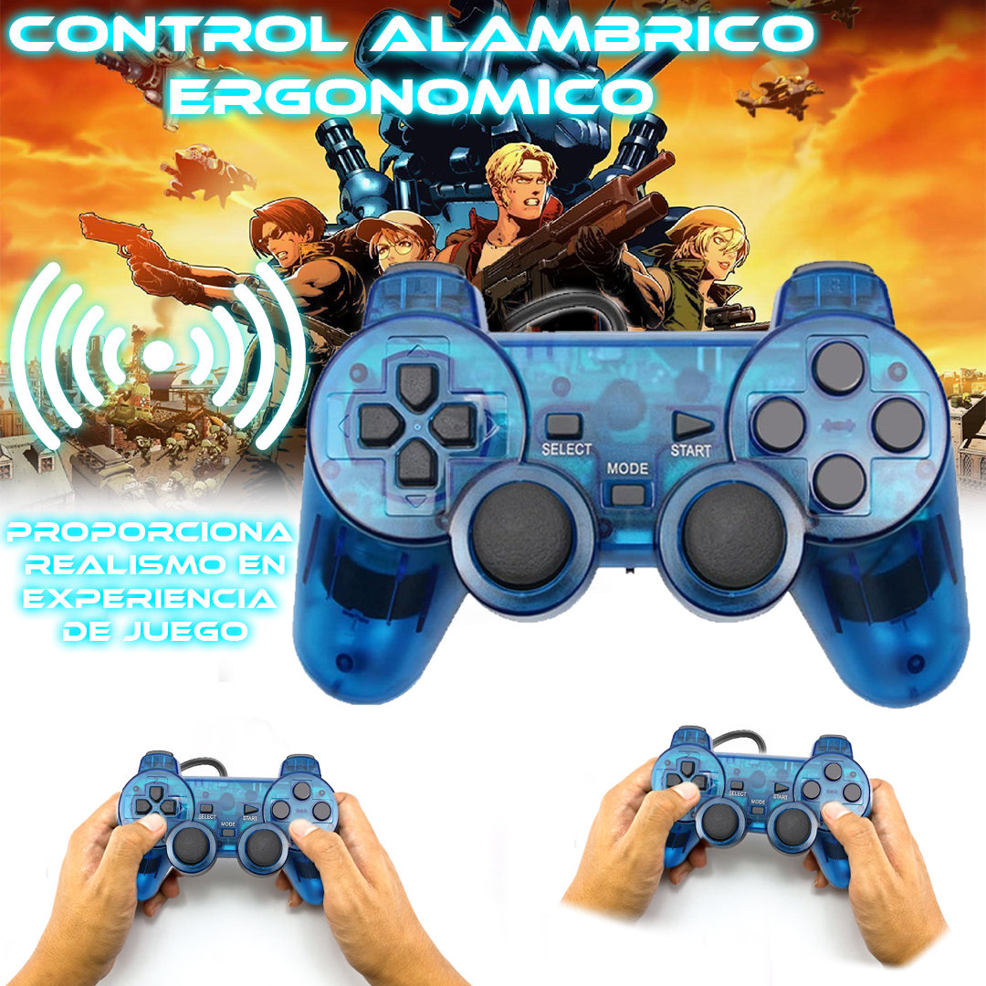 Foto 5 pulgar | Control Alámbrico Store Cline Azul para PlayStation 2