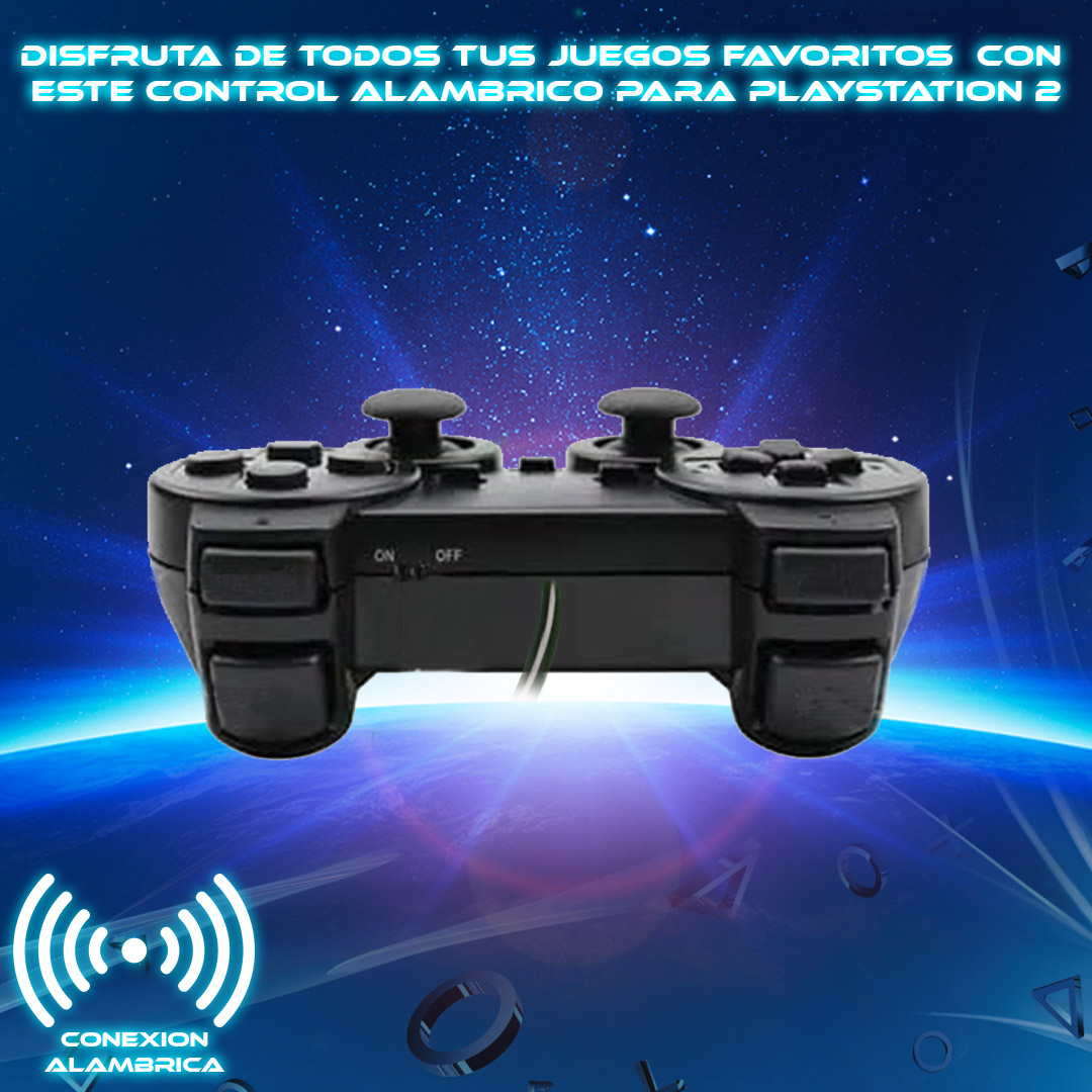 Foto 2 | Control Alámbrico Store Cline para Ps2 color Negro