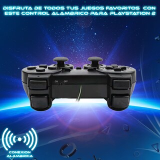 Foto 2 | Control Alámbrico Store Cline para Ps2 color Negro