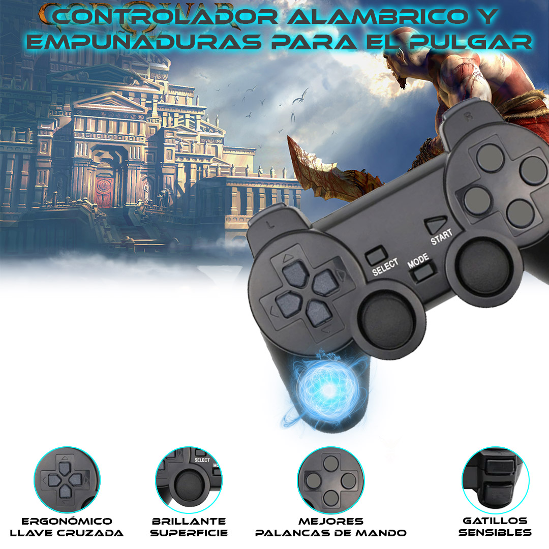 Foto 5 | Control Alámbrico Store Cline para Ps2 color Negro