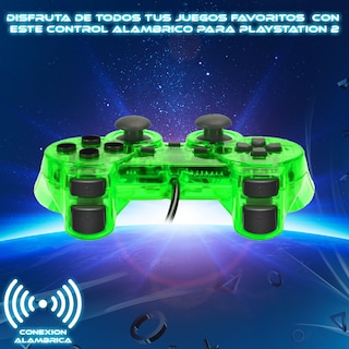 Foto 2 | Control Alámbrico Store Cline Ps2 Verde