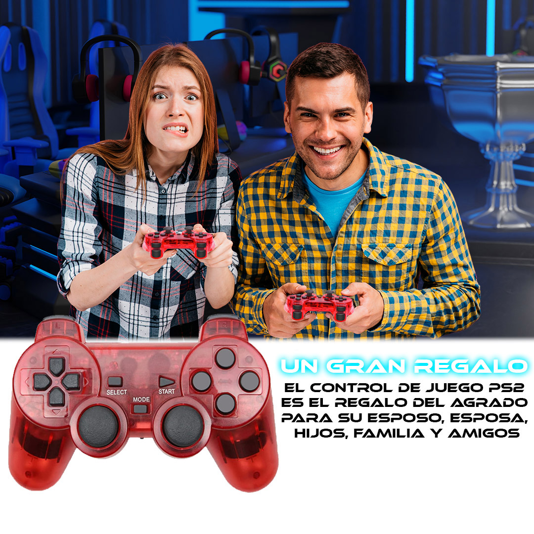 Foto 6 | Control Inalámbrico para Ps2 Store Cline Rojo