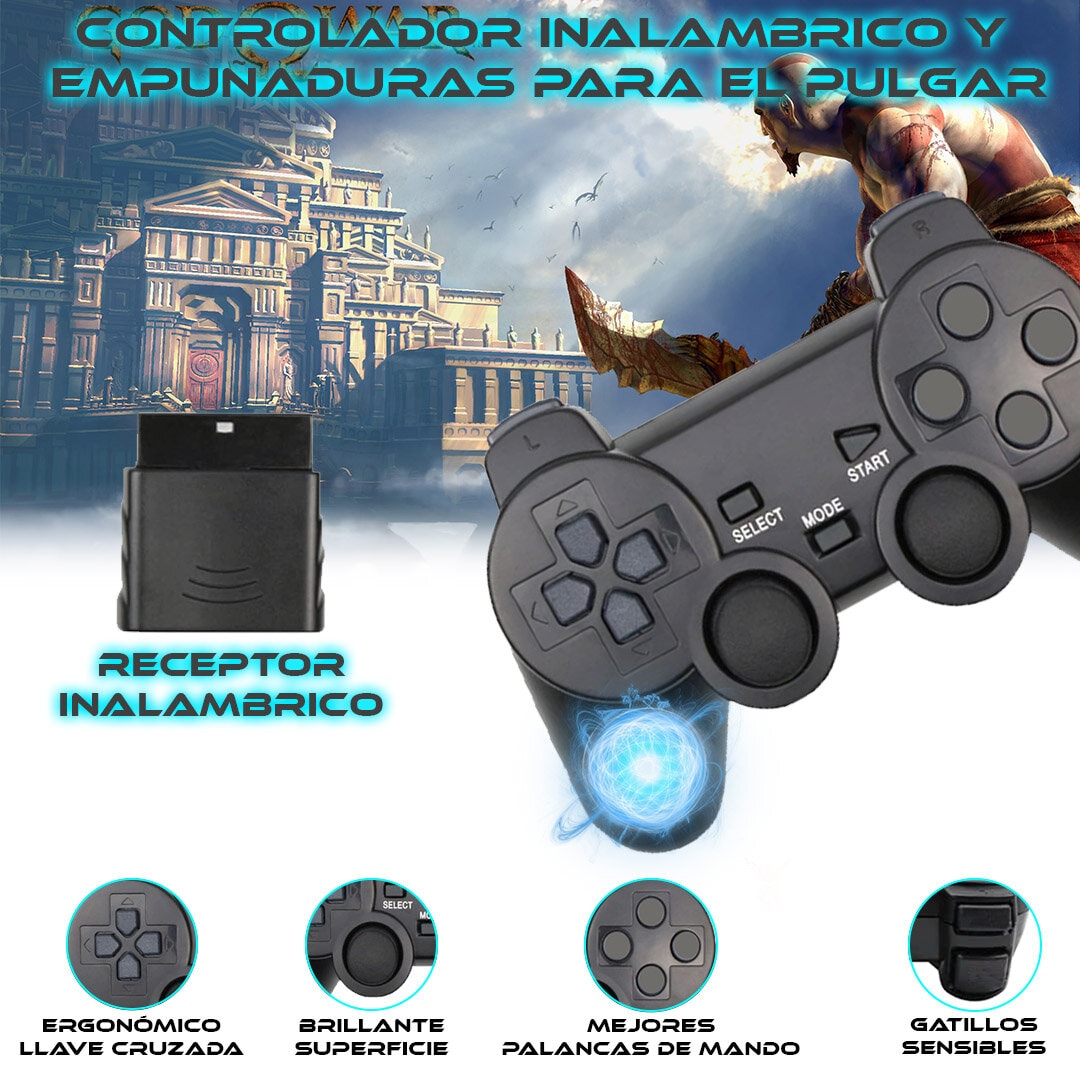Foto 6 pulgar | Control Inalámbrico para Ps2 Store Cline Negro