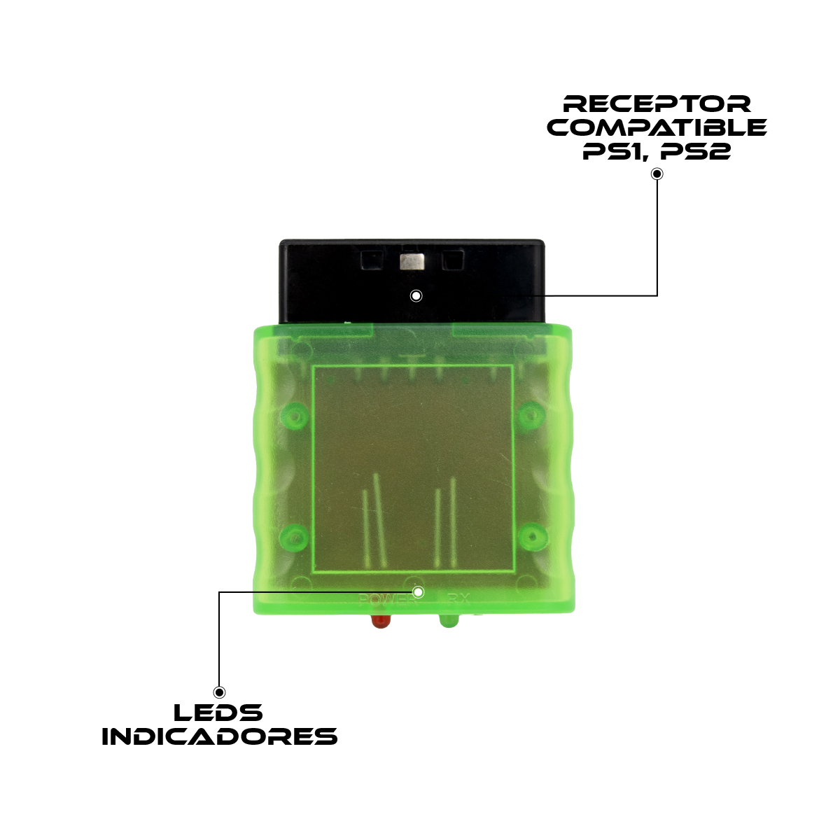Foto 5 pulgar | Control Inalámbrico Virtual Zone para PS2 PS1 con Vibración y Precisión Analógica