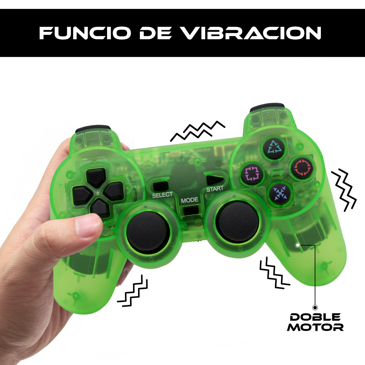 Foto 7 pulgar | Control Inalámbrico Virtual Zone para PS2 PS1 con Vibración y Precisión Analógica