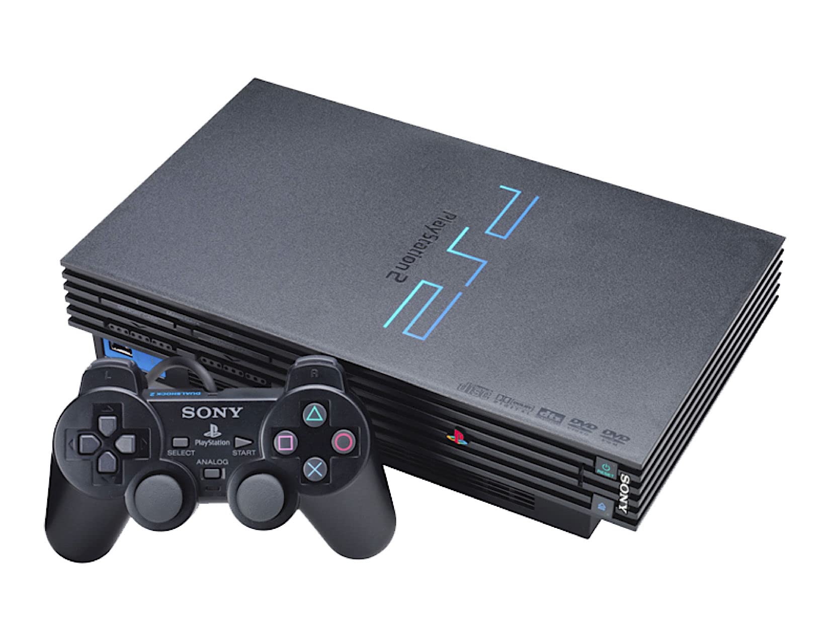 Reacondicionado Consola Playstation 2 Sony Black + 1 Controlador + Cables - Venta Internacional.