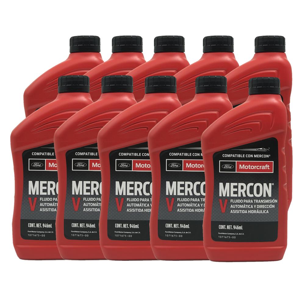 Aceite de Transmisión Motorcraft Mercon V 10 Botellas de 946 ml C/U