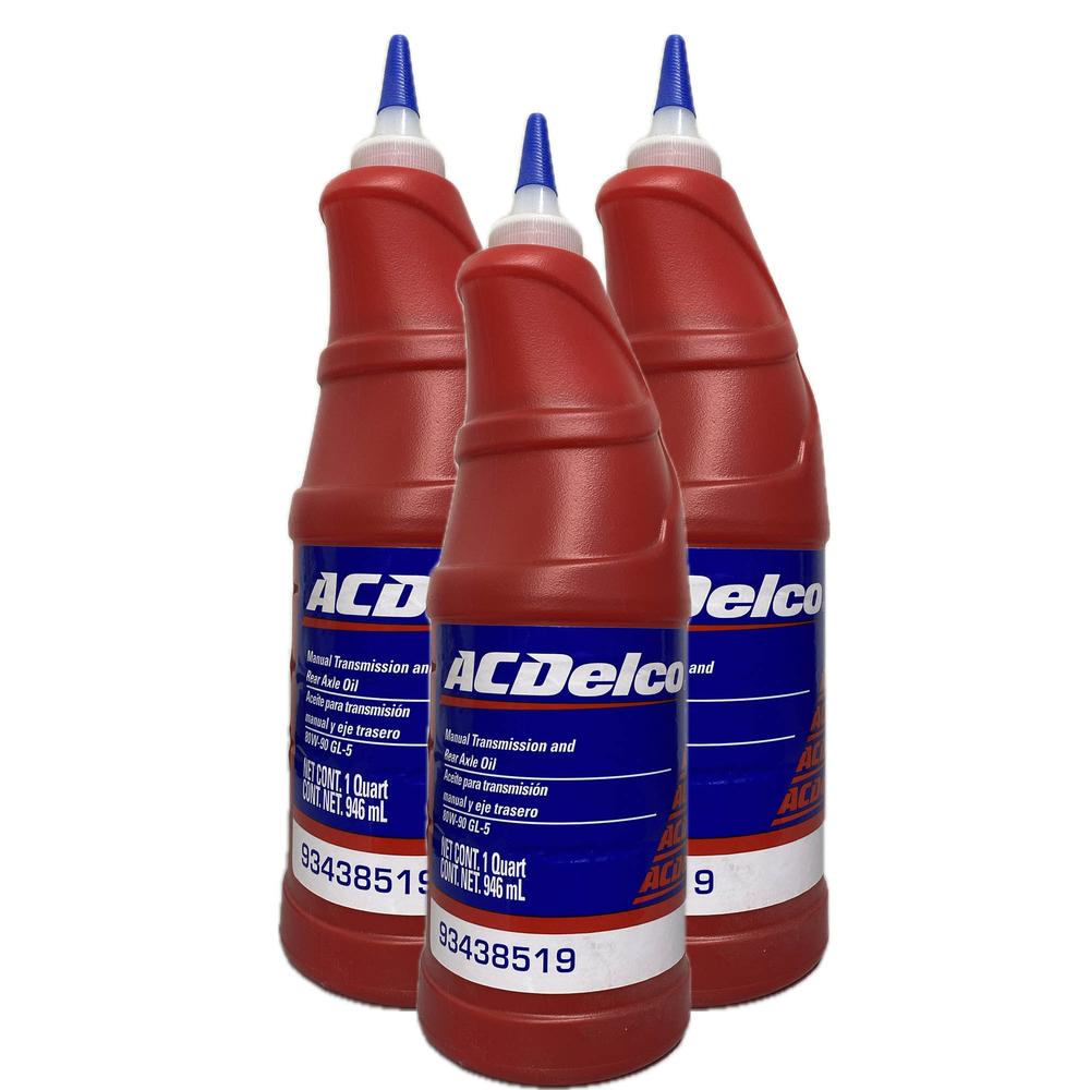 Aceite para Transmisión Manual y Eje Trasero AC Delco 80W90 GL-5 3 Piezas de 946 ml C/U