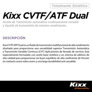 Foto 2 | Aceite Para Transmisión Automática Sintético Kixx Cvtf/atf Dual, 4l