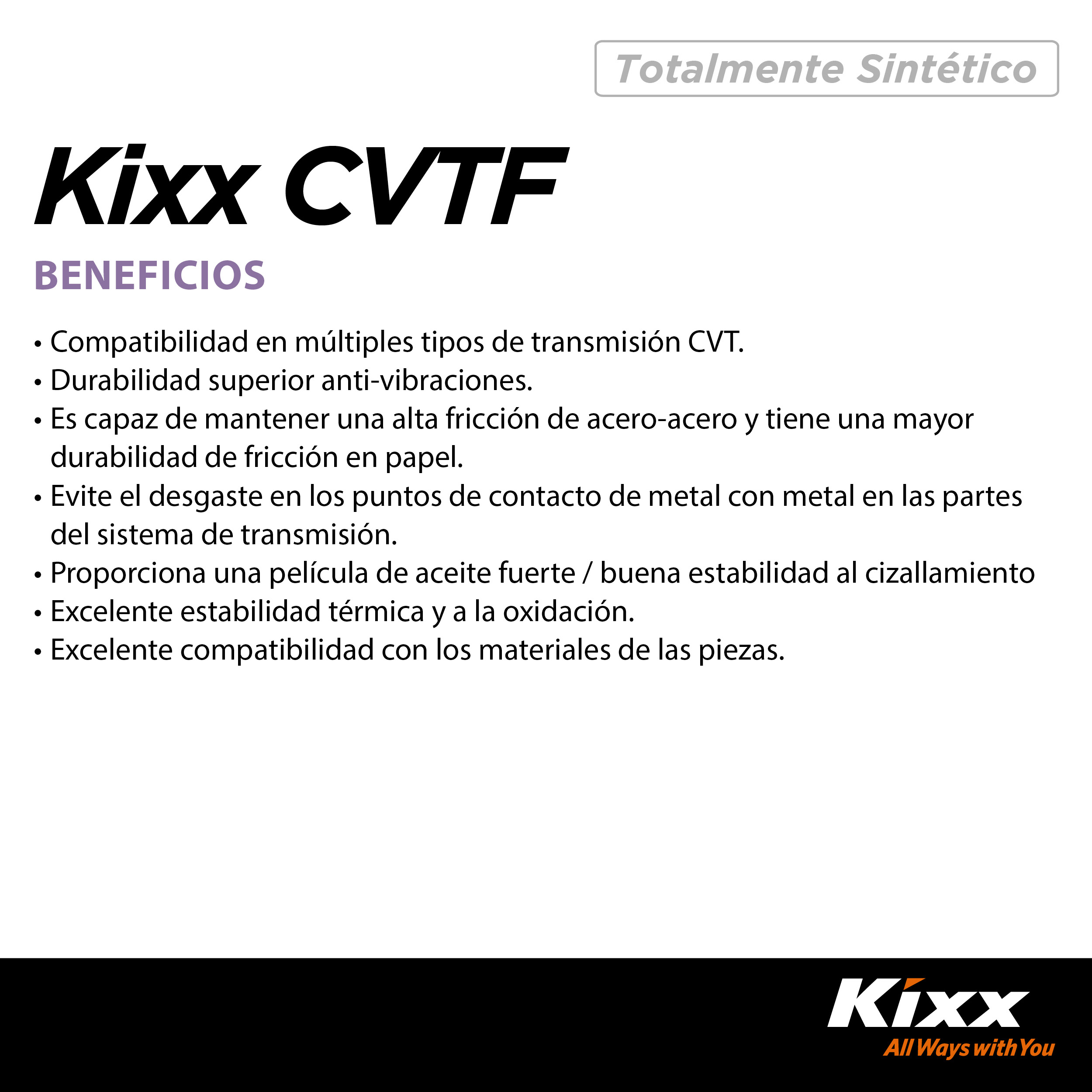Foto 4 | Aceite Para Transmisión Automática Sintético Kixx Cvtf, 4l
