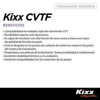 Foto 4 | Aceite Para Transmisión Automática Sintético Kixx Cvtf, 4l