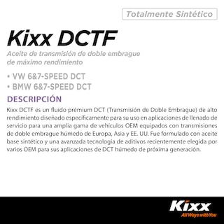 Foto 2 | Aceite Para Transmisión Automática Sintético Kixx Dctf, 4l