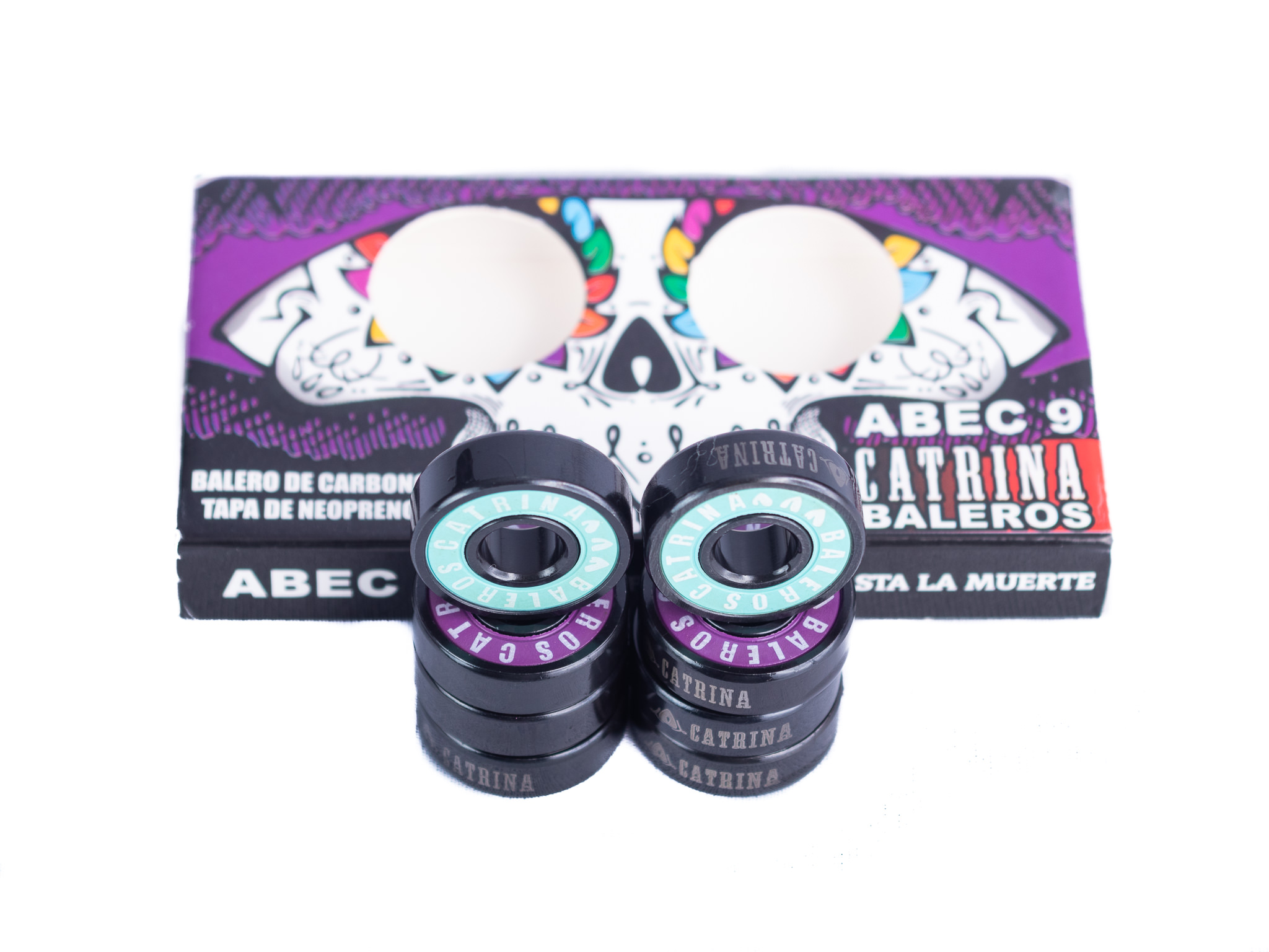 Baleros para Patines y Patineta 8 Piezas Catrina Skate Co. color Multicolor