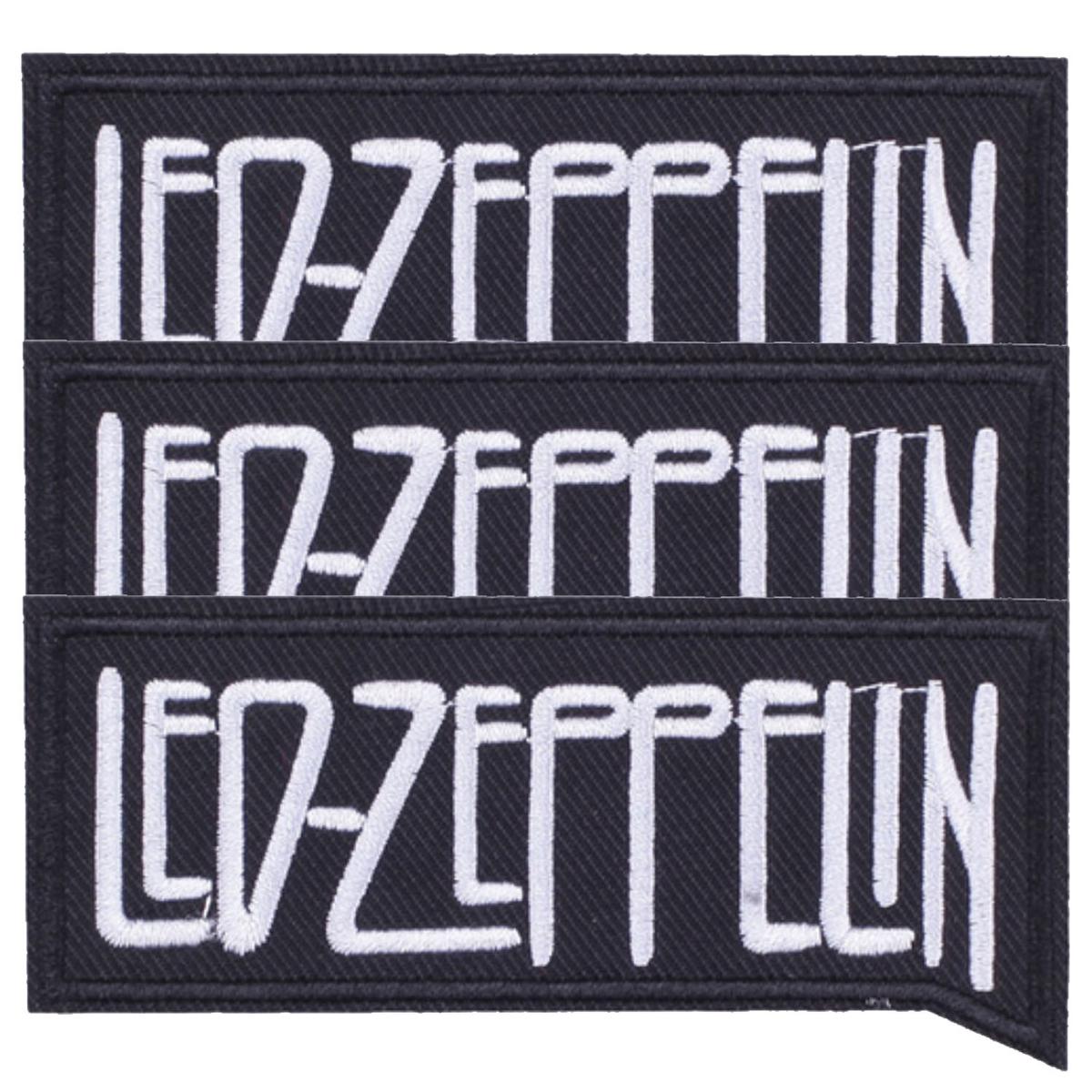 Parches Termoadhesivos Bordados  Patchpros  Mxlez-003  Led Zeppelin  Negro/blanco