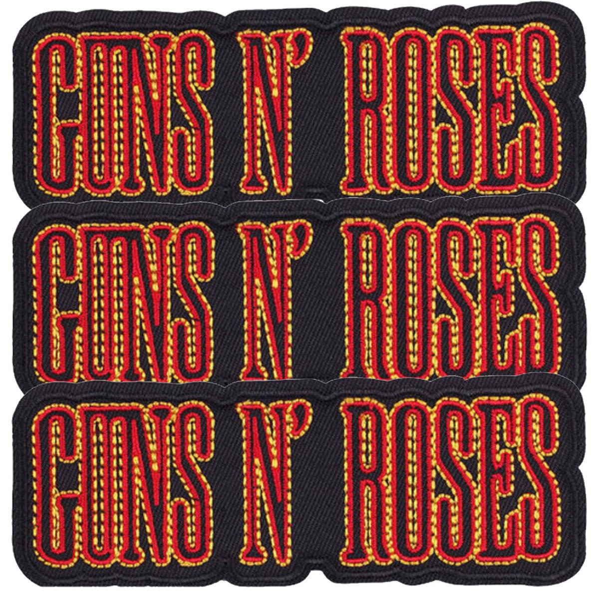 Parches Temoadhesivos De Rock  Patchpros  Mxgue-003  Guns N Roses  Negro/rojo