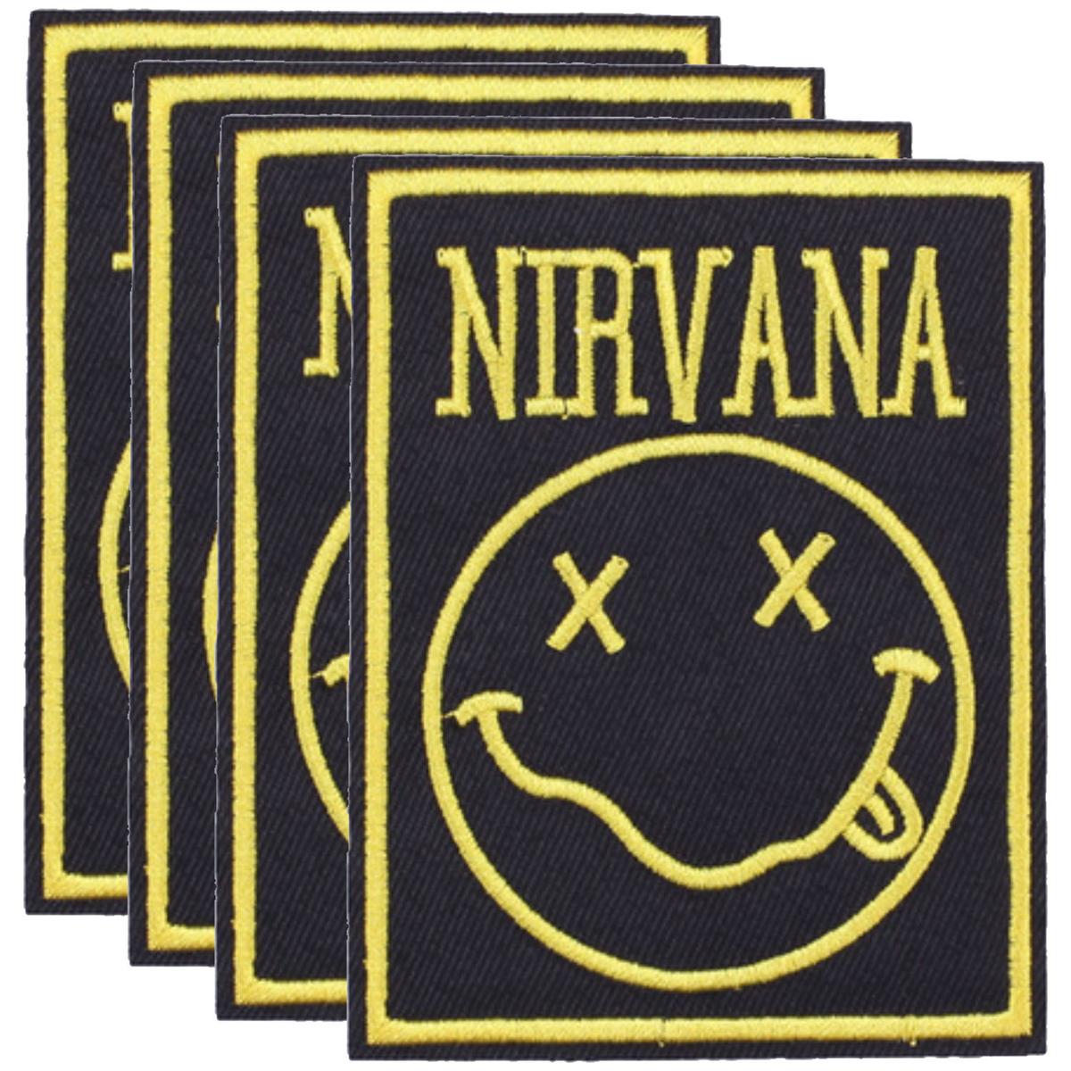 Parches Temoadhesivos De Grupos  Patchpros  Mxvan-004  Nirvana  Negro/amarillo