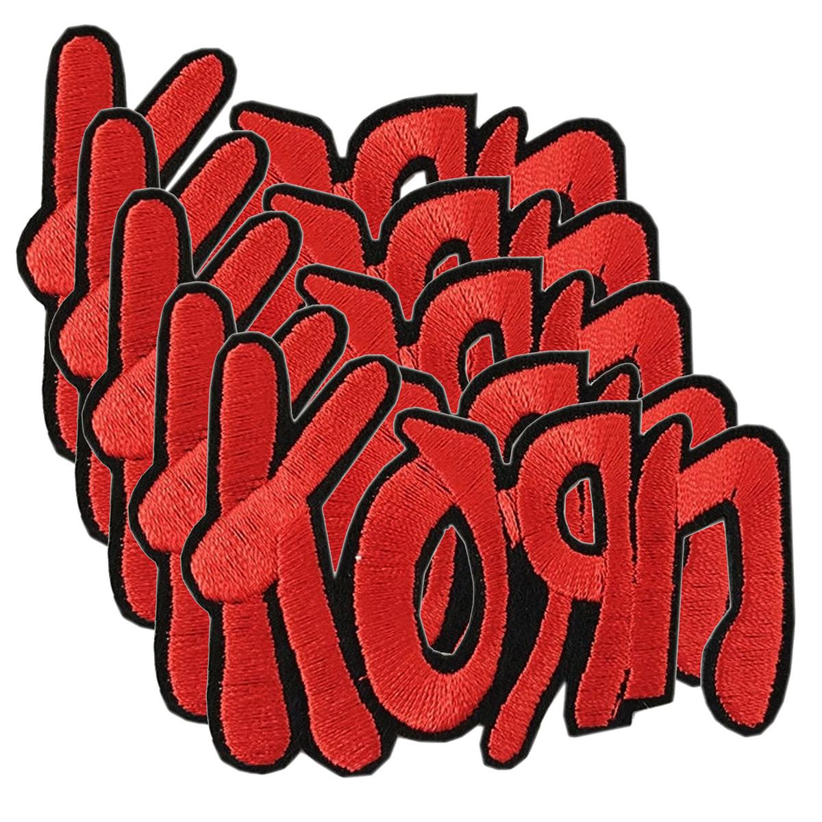 Parches Para Plancha  Patchpros  Mxrkn-005  Korn  Negro/rojo