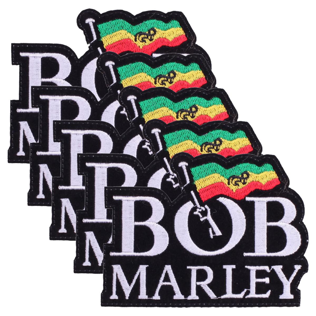 Foto 2 pulgar | Parches de Moda PatchPros Mxbob-005 Multicolor Bob Marley 5 Piezas