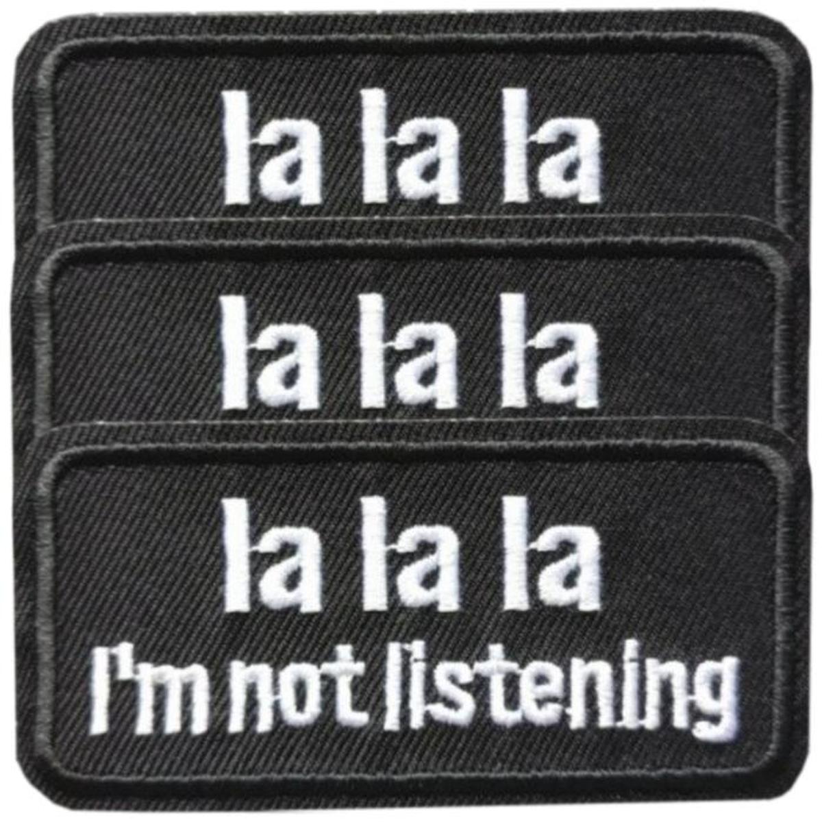 Foto 2 pulgar | Parche PatchPros Mxnso-003 Multicolor ''I'm Not Listening'' 3 Piezas