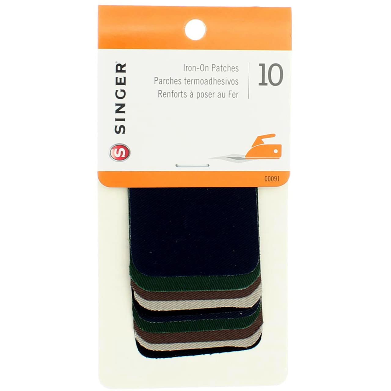 Parches Termoadhesivos Singer para Reparar y Decorar Ropa 10 Unidades colores Oscuros  - Venta Internacional