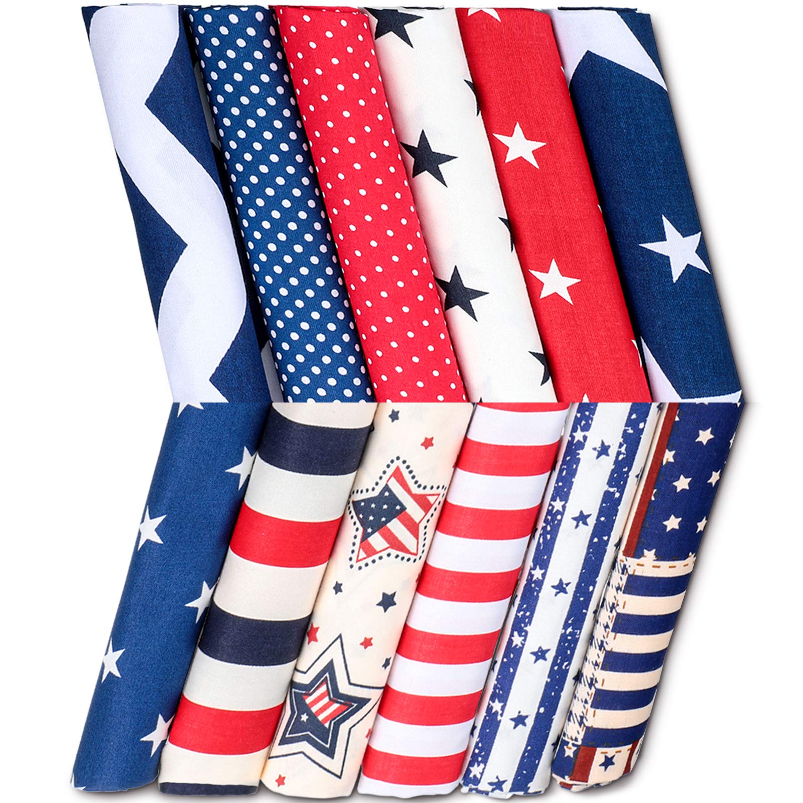 Foto 2 pulgar | Parches Tatuo Patriotic Fat Quarters de Tela 12 Unidades - Venta Internacional