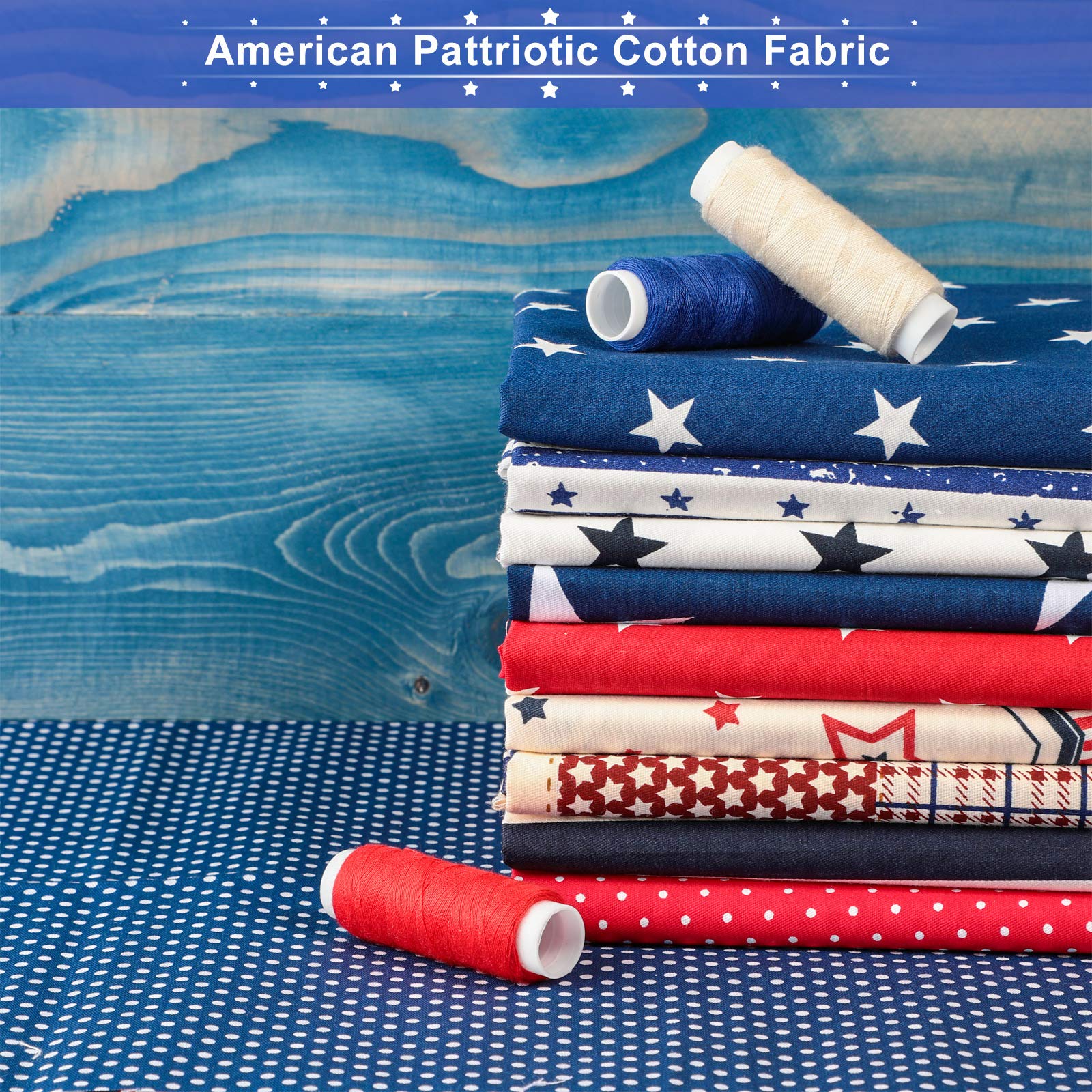 Foto 3 pulgar | Parches Tatuo Patriotic Fat Quarters de Tela 12 Unidades - Venta Internacional