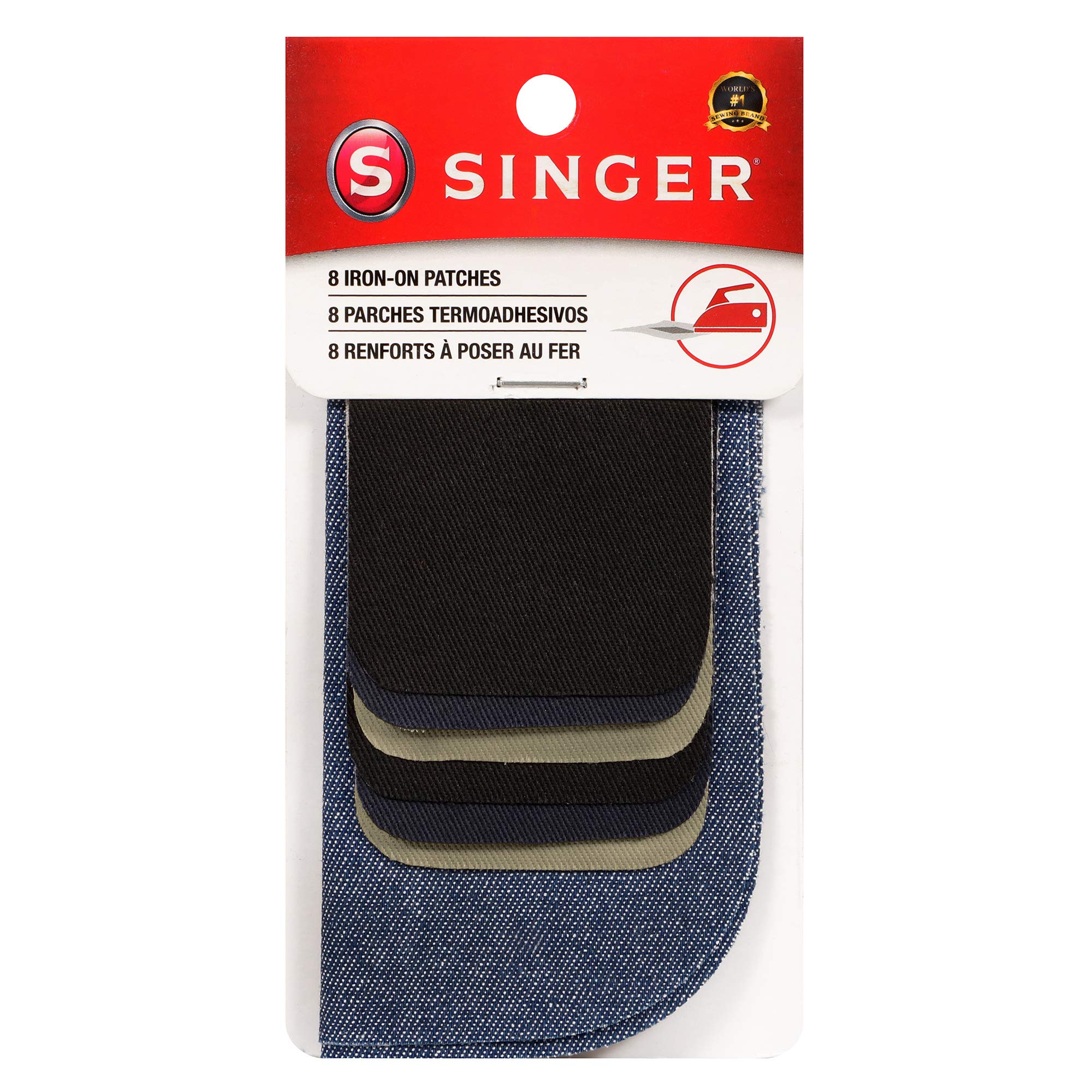Foto 1 | Combinación De Parches Termoadhesivos Singer De Mezclilla Y Sarga, 8 Piezas Surtidas - Venta Internacional.