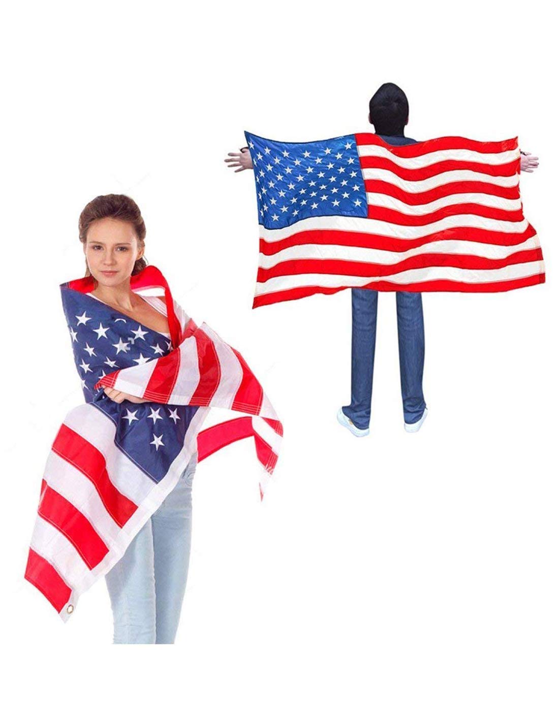 Foto 3 | Capa Para Adulto Con La Bandera Estadounidense De Costume Domestar - Venta Internacional.