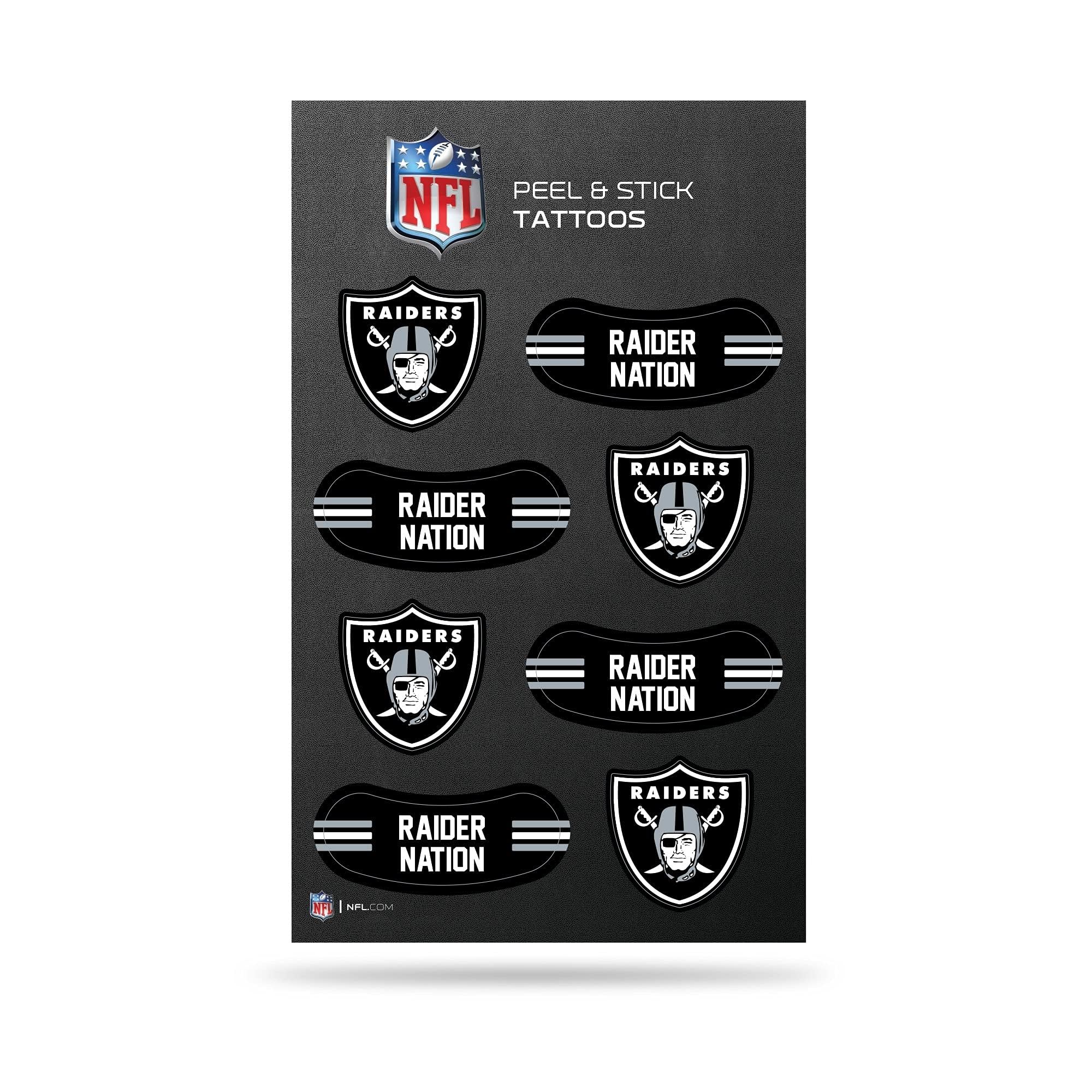 Foto 2 pulgar | Tatuajes Temporales Rico Industries Nfl Las Vegas Raiders - Venta Internacional.