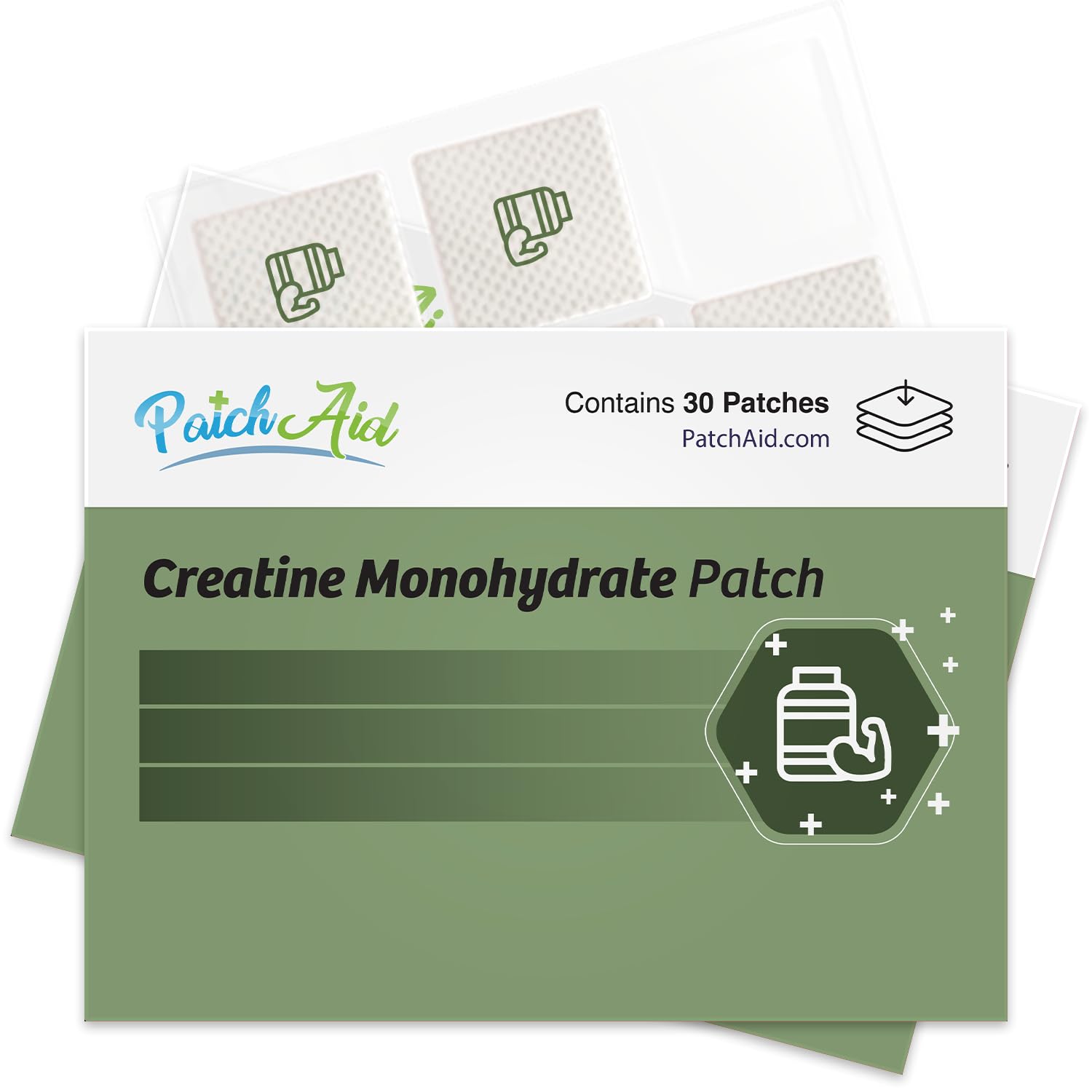 Foto 2 pulgar | Parche De Monohidrato De Creatina Patchaid, Suministro Para 30 Días - Venta Internacional.