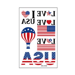 Foto 2 | Adhesivo De Tatuaje Huoguo Impermeable Bandera Americana De La Independencia - Venta Internacional.