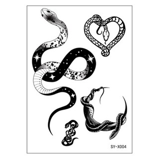 Foto 1 | Adhesivo Temporal Para Tatuaje Mamba Flower Marks Death Snake - Venta Internacional.