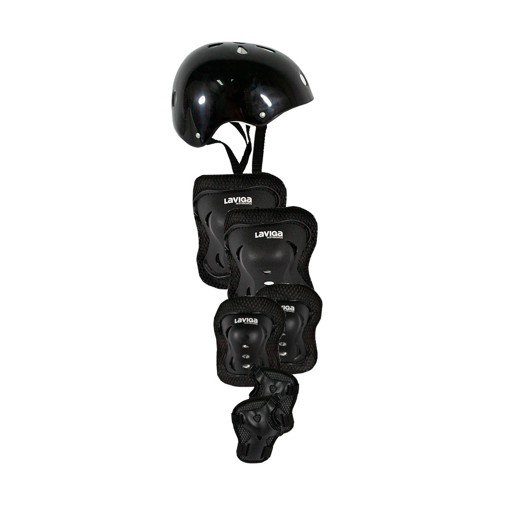 Foto 2 pulgar | Casco para Bicicleta Juvenil LAVIGA color Negro con Protecciones Ajustables