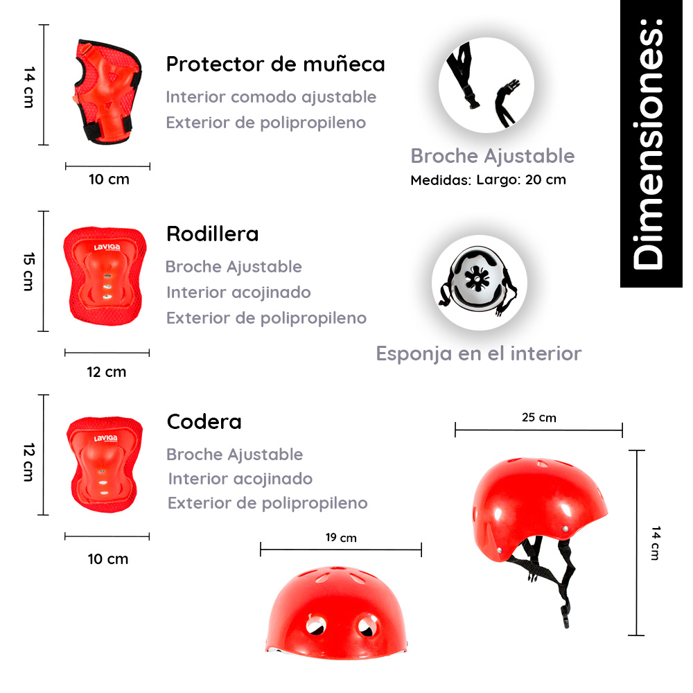 Foto 2 | Casco para Bicicleta Juvenil LAVIGA color Rojo con Protecciones Ajustables